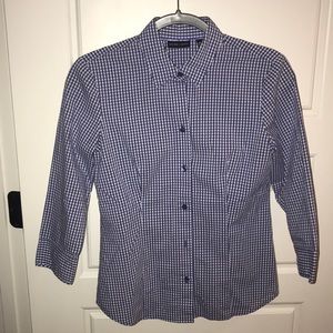 New York & Company Gingham button down shirt.